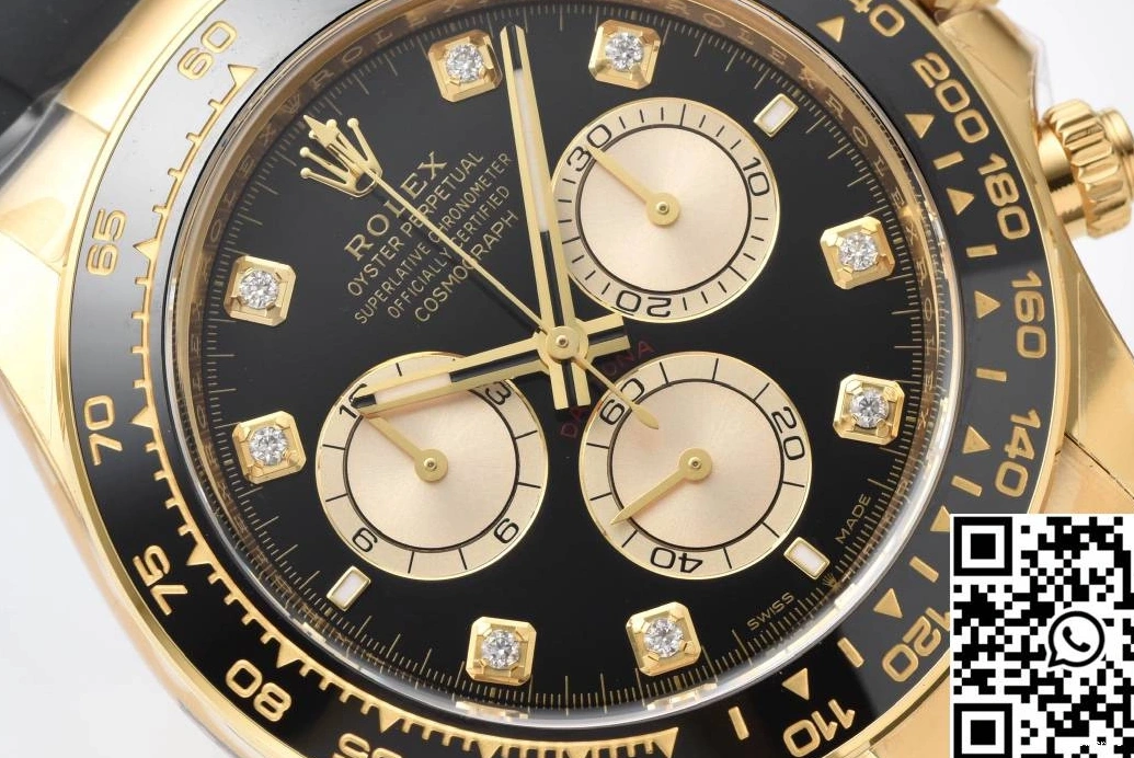 Clean Diamond Cosmograph Bezel Daytona Black Versatile Hourmarker M126518 Factory 1134 Rolex 0810